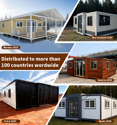 20Ft 40Ft Ready to Ship Light Steel Prefab Expandable Container Foldable House Prefabricated Mobile Modular Portable Home