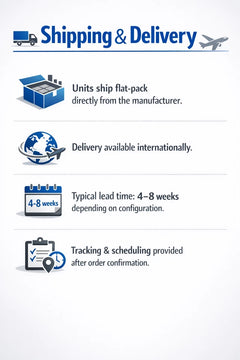 40ft Modular Container Home Prefab House 2/3 Bed, Bath, Kitchen- Fast Setup