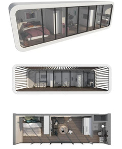 Luxury Apple Cabin 1 Bedroom 1 Bathroom | Prefabricated Modular Container Home