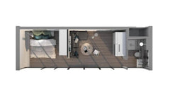 Luxury Apple Cabin 1 Bedroom 1 Bathroom | Prefabricated Modular Container Home